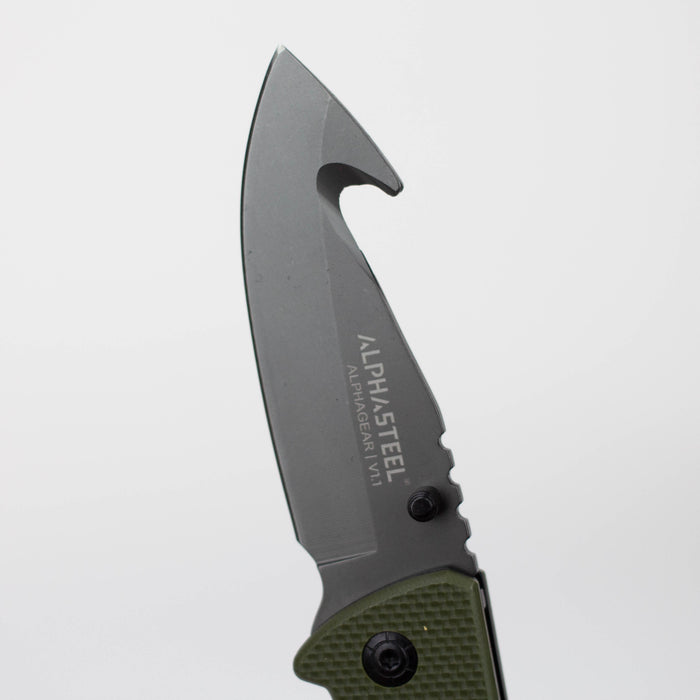 ALPHASTEEL | Hunting Knife - GREEN FOLD