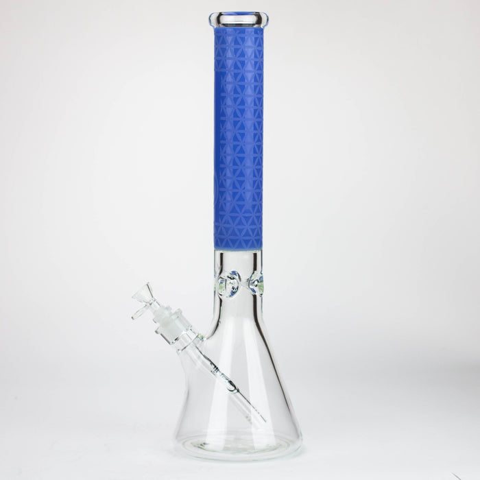 Genie | 17" sandblasted artwork tube 7 mm glass water bong [GB21005] Glass Bong ONE