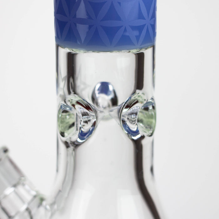 Genie | 17" sandblasted artwork tube 7 mm glass water bong [GB21005] Glass Bong ONE
