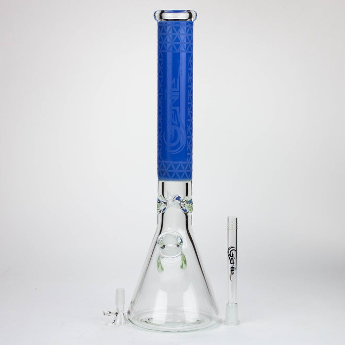 Genie | 17" sandblasted artwork tube 7 mm glass water bong [GB21005] Glass Bong ONE