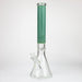 Genie | 17" sandblasted artwork tube 7 mm glass water bong [GB21005] Glass Bong ONE Green C
