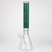 Genie | 17" sandblasted artwork tube 7 mm glass water bong [GB21005] Glass Bong ONE Green