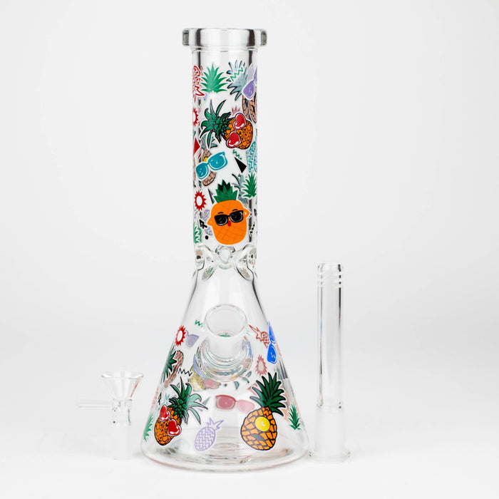 10" Glow in the dark Glass Bong [WP 107] Glass Bong JJ Distribution