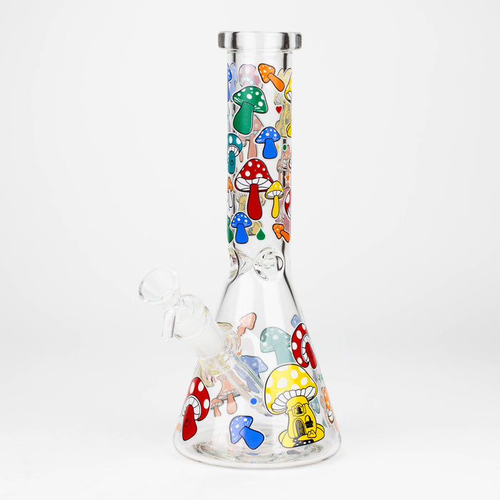 10" Glow in the dark Glass Bong [WP 107] Glass Bong JJ Distribution Mushroom
