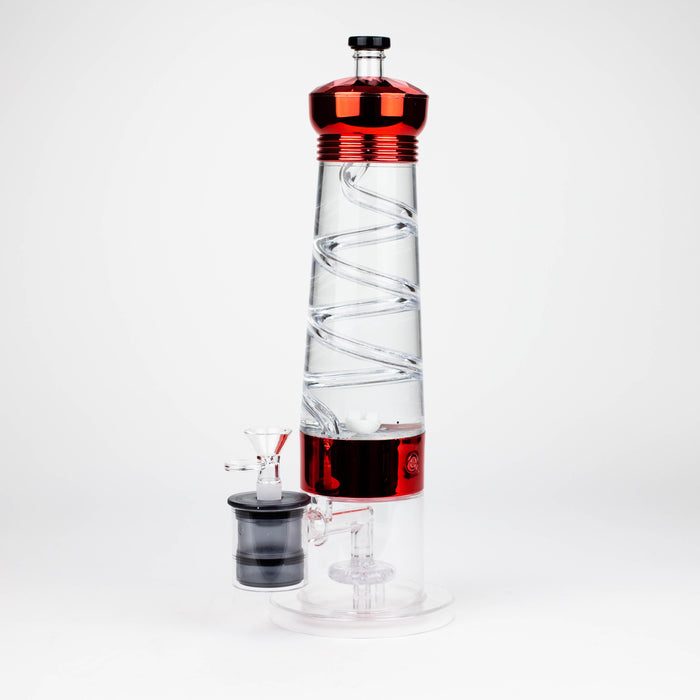 12" Electric lava lamp bong with UFO Perc (Assorted color) Resin · Silicone · Plastic Bong JJ Distribution