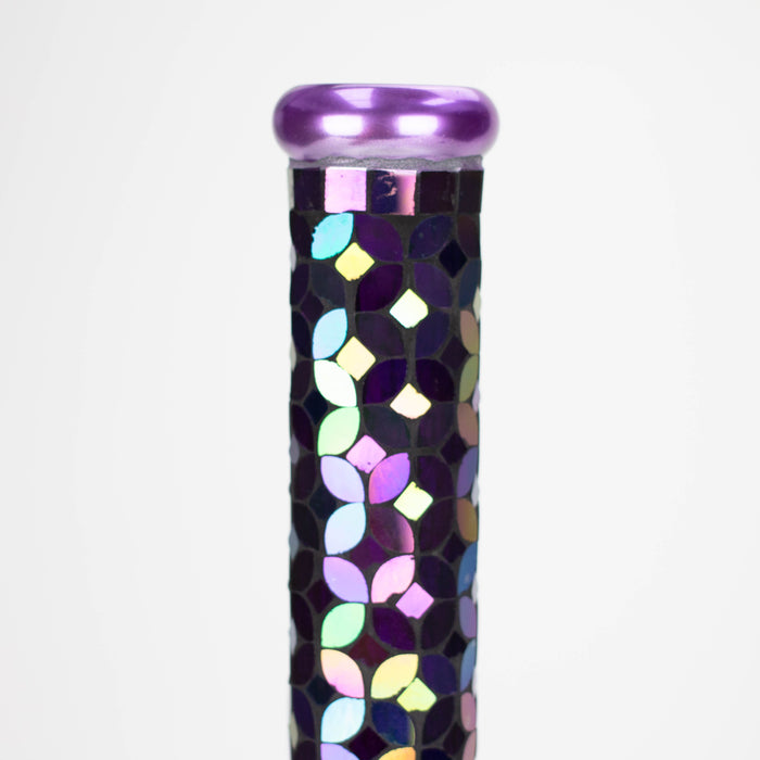15.5" Mosaic 7mm glass bong [MSAK-4] Glass Bong Canadian Distributor