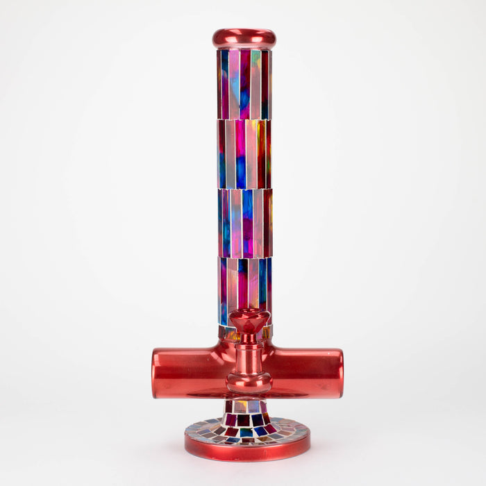 15.5" Mosaic 7mm glass bong with inline diffuser and tree arm percolator [MSAK-11] Glass Bong Canadian Distributor