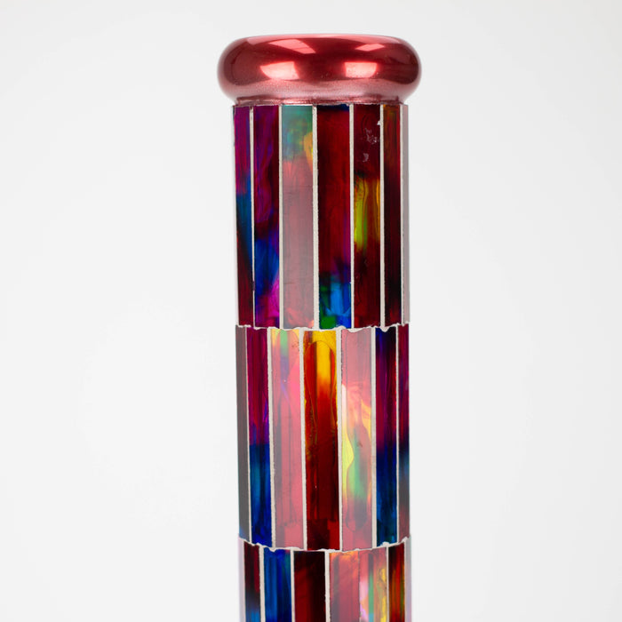 15.5" Mosaic 7mm glass bong with inline diffuser and tree arm percolator [MSAK-11] Glass Bong Canadian Distributor