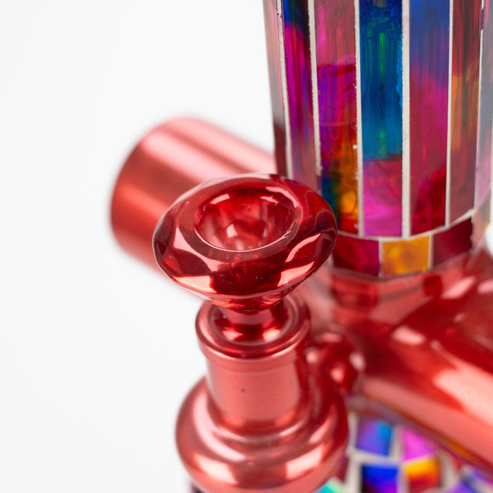 15.5" Mosaic 7mm glass bong with inline diffuser and tree arm percolator [MSAK-11] Glass Bong Canadian Distributor