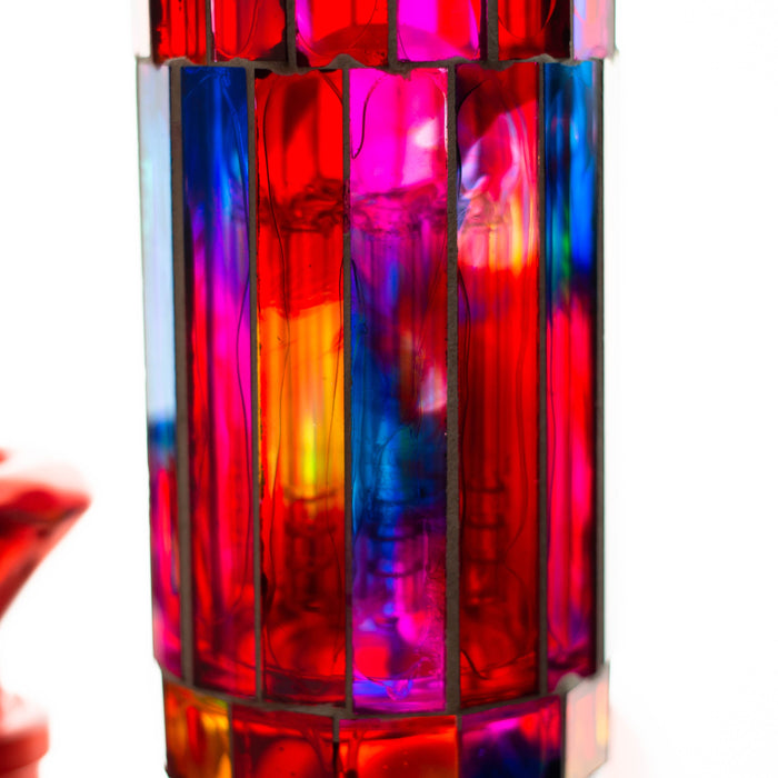 15.5" Mosaic 7mm glass bong with inline diffuser and tree arm percolator [MSAK-11] Glass Bong Canadian Distributor