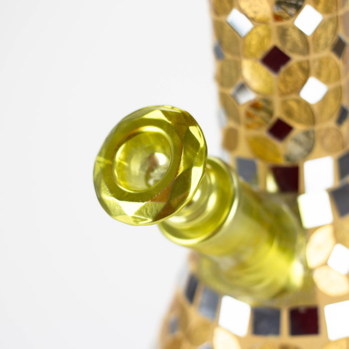 14" Mosaic 9mm glass beaker bong with tree arm percolator [MSAK-2] Glass Bong Canadian Distributor