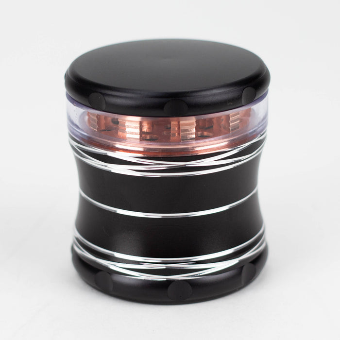 ZHeavy-duty 2.5" Aluminum Grinder 4 Layers [GA3361] Regular Grinder 777 Smoke Black
