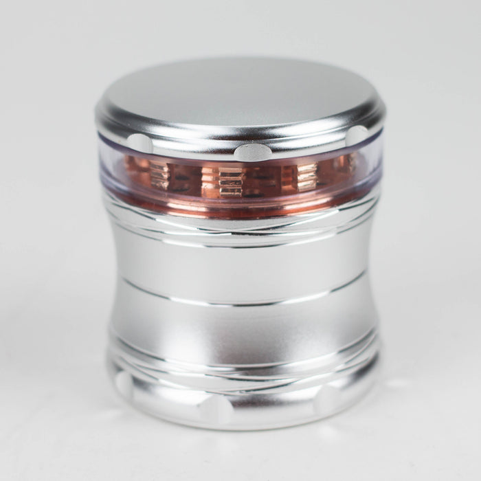 ZHeavy-duty 2.5" Aluminum Grinder 4 Layers [GA3361] Regular Grinder 777 Smoke Silver