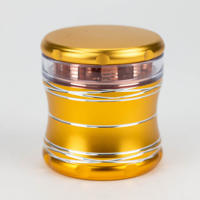 ZHeavy-duty 2.5" Aluminum Grinder 4 Layers [GA3361] Regular Grinder 777 Smoke Golden