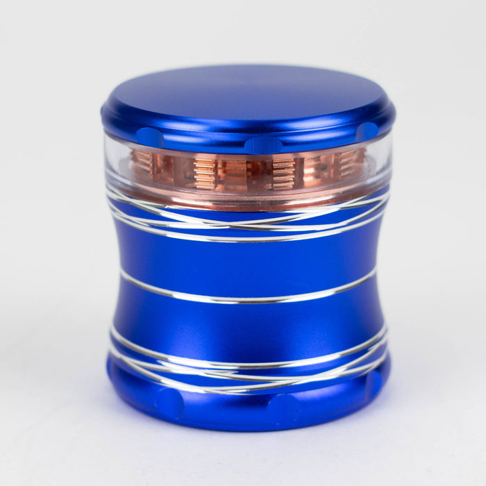 ZHeavy-duty 2.5" Aluminum Grinder 4 Layers [GA3361] Regular Grinder 777 Smoke Blue