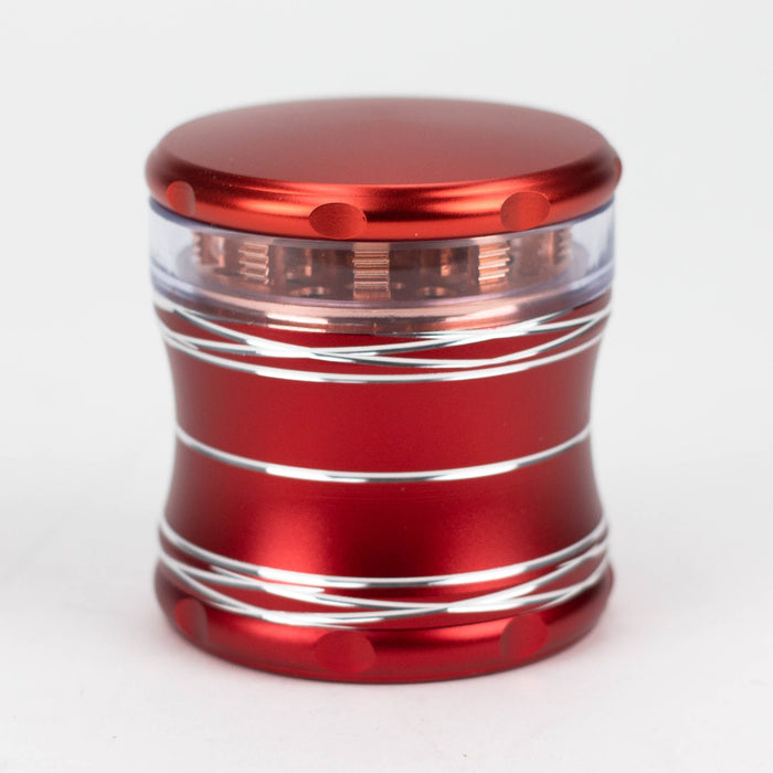 ZHeavy-duty 2.5" Aluminum Grinder 4 Layers [GA3361] Regular Grinder 777 Smoke Red
