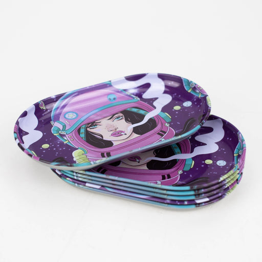 ZMini Oval Metal Tray Pack of 6 [TM1] Tray 777 Smoke