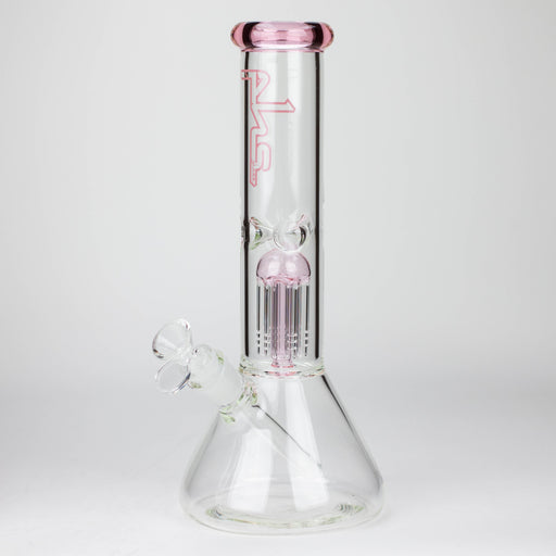 PHS | 12" Glass beaker Bong with tree arm percolator [PHS-PC-12] Glass Bong Purple Haze Smoke Inc Pink