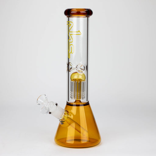 PHS | 12" Glass beaker color Bong with tree arm percolator [PHSPR-12] Glass Bong Purple Haze Smoke Inc Golden Yellow