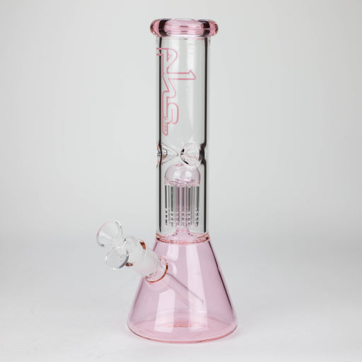 PHS | 12" Glass beaker color Bong with tree arm percolator [PHSPR-12] Glass Bong Purple Haze Smoke Inc Pink