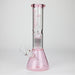 PHS | 12" Glass beaker color Bong with tree arm percolator [PHSPR-12] Glass Bong Purple Haze Smoke Inc Pink