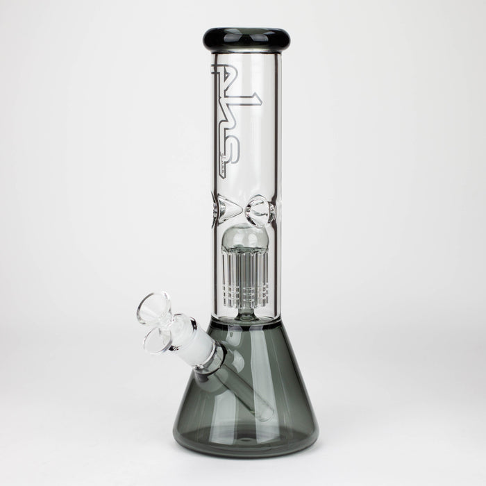 PHS | 12" Glass beaker color Bong with tree arm percolator [PHSPR-12] Glass Bong Purple Haze Smoke Inc Smoke Grey