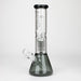 PHS | 12" Glass beaker color Bong with tree arm percolator [PHSPR-12] Glass Bong Purple Haze Smoke Inc Smoke Grey