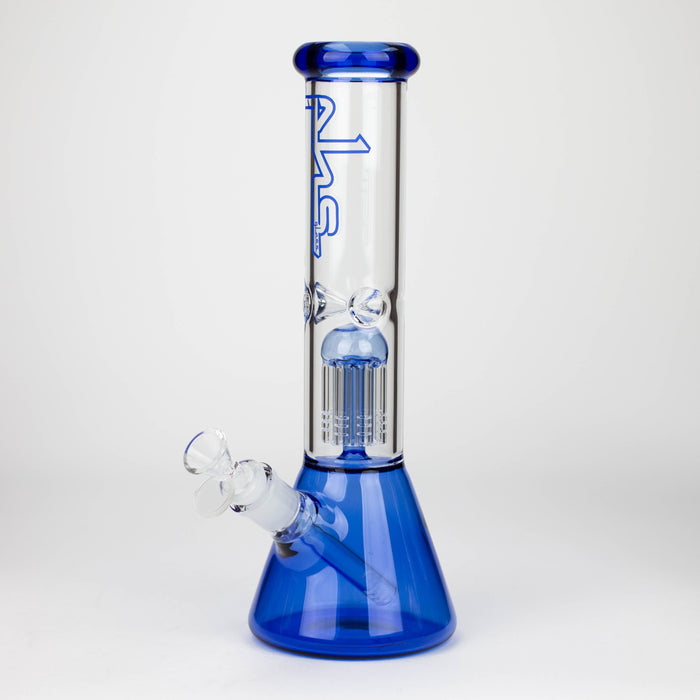 PHS | 12" Glass beaker color Bong with tree arm percolator [PHSPR-12] Glass Bong Purple Haze Smoke Inc Blue-D