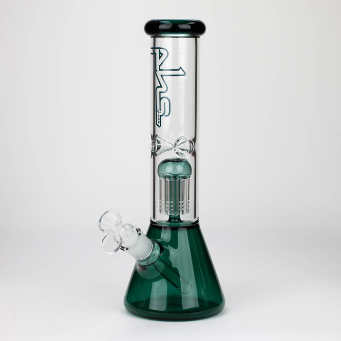 PHS | 12" Glass beaker color Bong with tree arm percolator [PHSPR-12] Glass Bong Purple Haze Smoke Inc Teal