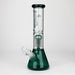 PHS | 12" Glass beaker color Bong with tree arm percolator [PHSPR-12] Glass Bong Purple Haze Smoke Inc Teal