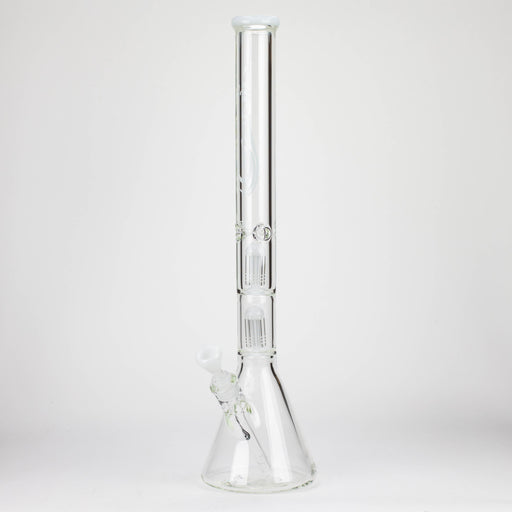 GENIE | 24" Dual 6 arms 9mm glass water beaker bong [GB1906] Glass Bong ONE White
