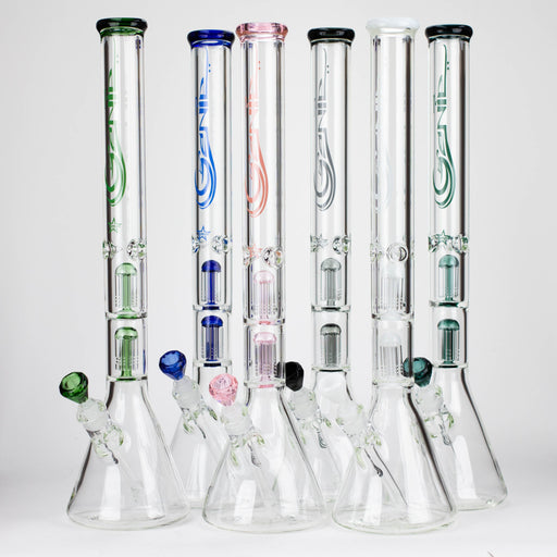 GENIE | 24" Dual 6 arms 9mm glass water beaker bong [GB1906] Glass Bong ONE