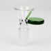 Glass bowl with color round handle for 14 mm Pack of 3 Bowl · Popper 777 Smoke Green [Pack of 3]