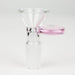 Glass bowl with color round handle for 14 mm Pack of 3 Bowl · Popper 777 Smoke Pink [Pack of 3]