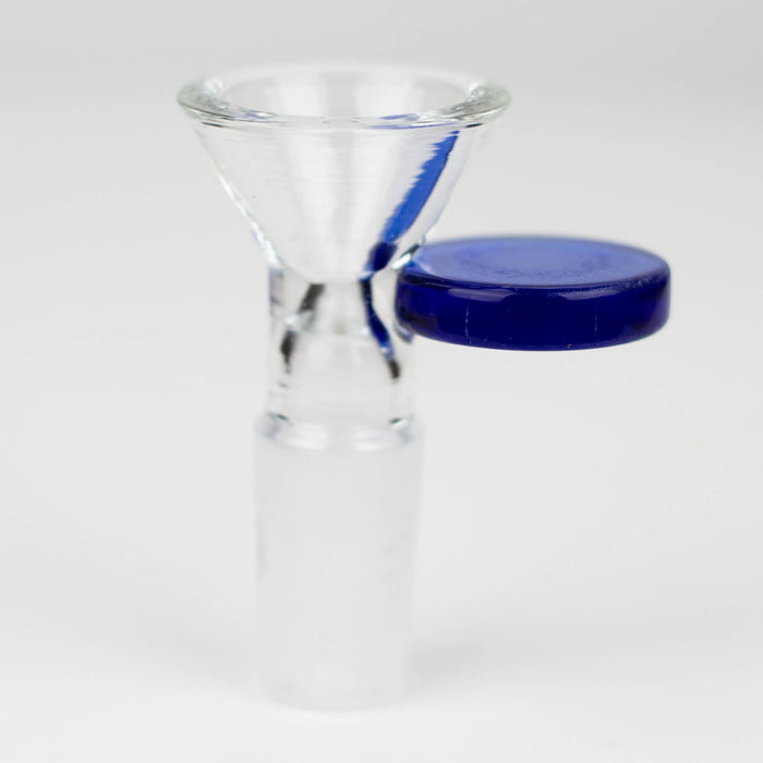 Glass bowl with color round handle for 14 mm Pack of 3 Bowl · Popper 777 Smoke Blue [Pack of 3]