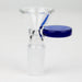Glass bowl with color round handle for 14 mm Pack of 3 Bowl · Popper 777 Smoke Blue [Pack of 3]