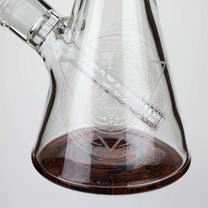 15.5" Egyptian Hieroglyph / 7 mm / Glass Bong [LL034-RED] Glass Bong JJ Distribution