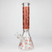 14" Leaf Glow in the dark 7 mm glass bong [LL033] Glass Bong JJ Distribution Red
