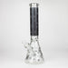 14" Leaf Glow in the dark 7 mm glass bong [LL033] Glass Bong JJ Distribution Black