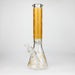14" Leaf Glow in the dark 7 mm glass bong [LL033] Glass Bong JJ Distribution Yellow