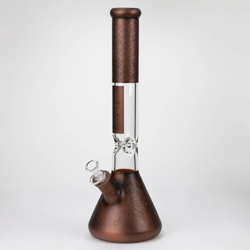 NG | 18 inch 7mm Sandblasted Metallic Beaker [L732] Glass Bong High-End Brands Glass A