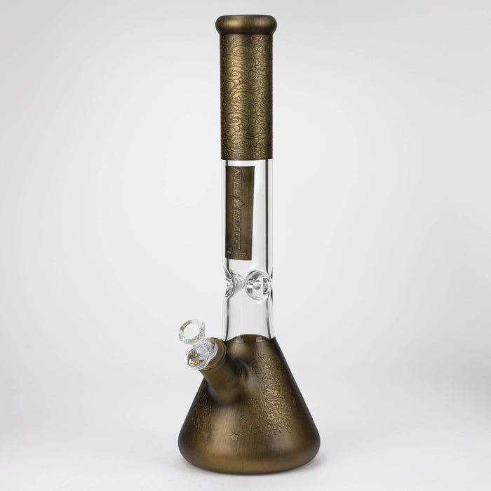 NG | 18 inch 7mm Sandblasted Metallic Beaker [L732] Glass Bong High-End Brands Glass B