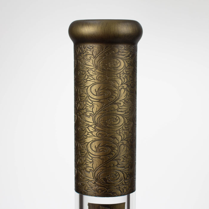 NG | 18 inch 7mm Sandblasted Metallic Beaker [L732] Glass Bong High-End Brands Glass