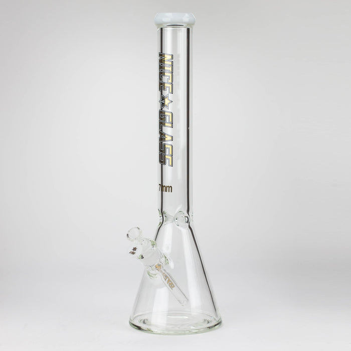 NG | 18 inch 7mm Beaker [GX006A-7] Glass Bong High-End Brands Glass WHITE