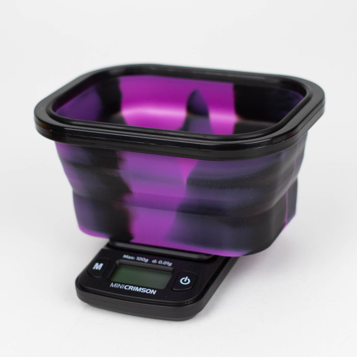 Truweigh | Mini Crimson Collapsible Bowl 100G X 0.01G Scale Cannatron Black / Purple