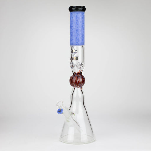 NG | 18.5 inch Sandblasted Filigree Beaker [S397] Glass Bong High-End Brands Glass JADE BLUE