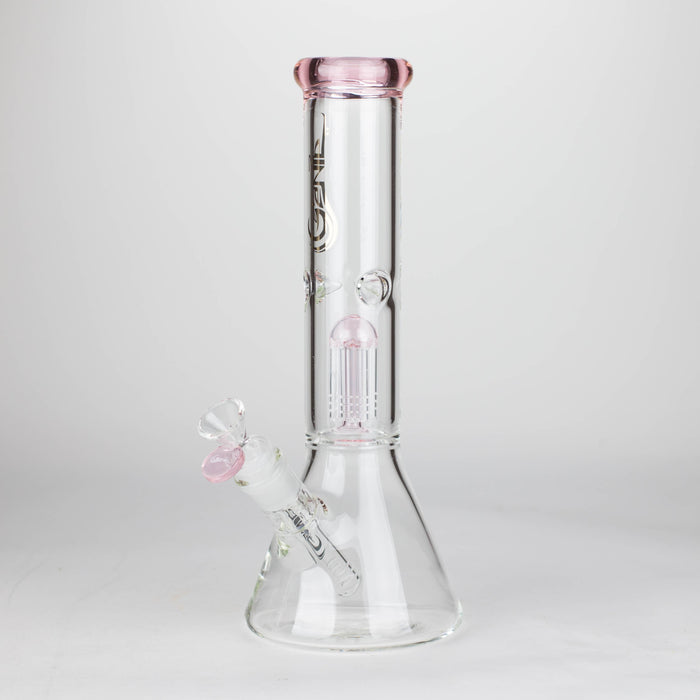 Genie | 12" Genie-Tree arms color accented glass water bong [NS104] Glass Bong ONE Pink
