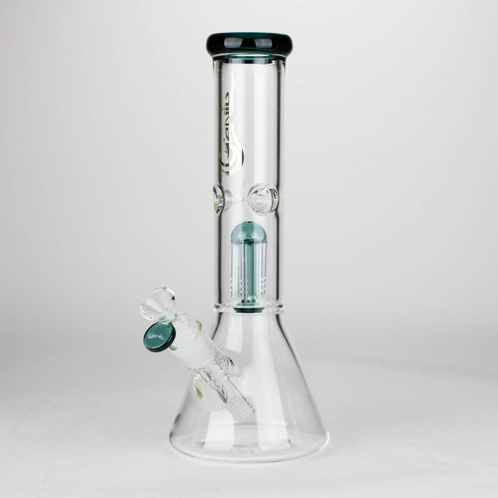 Genie | 12" Genie-Tree arms color accented glass water bong [NS104] Glass Bong ONE Teal