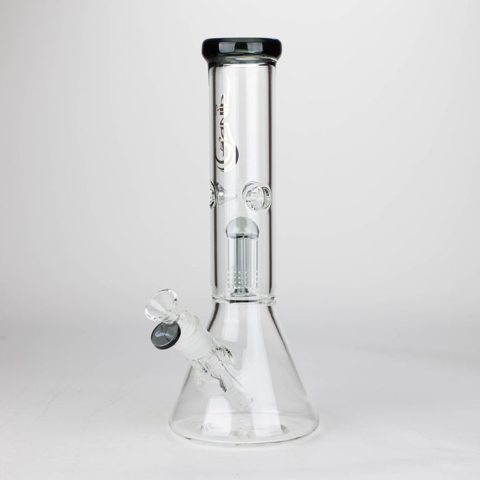 Genie | 12" Genie-Tree arms color accented glass water bong [NS104] Glass Bong ONE Grey