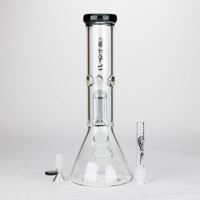 Genie | 12" Genie-Tree arms color accented glass water bong [NS104] Glass Bong ONE